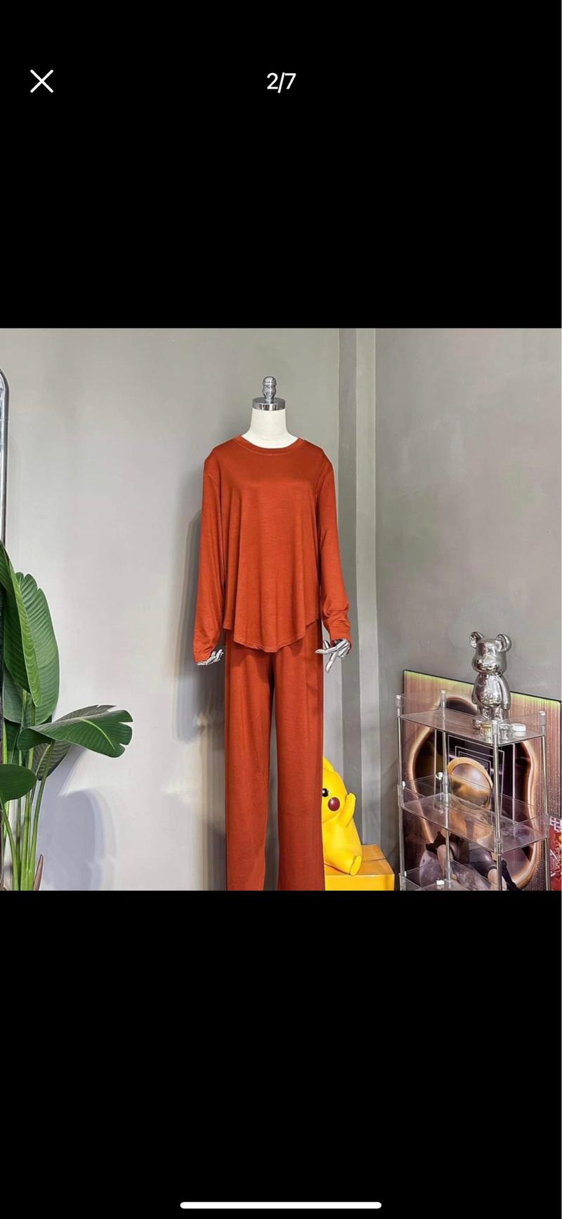 Product Introduction of Bộ Vạt Bầu Tay Dài Quần Ống Rộng 45-75kg Nữ Women - Chất Liệu Thun Cotton Chính Phẩm 100% mịn mát - Top Ong Áo Jacket Voi 8