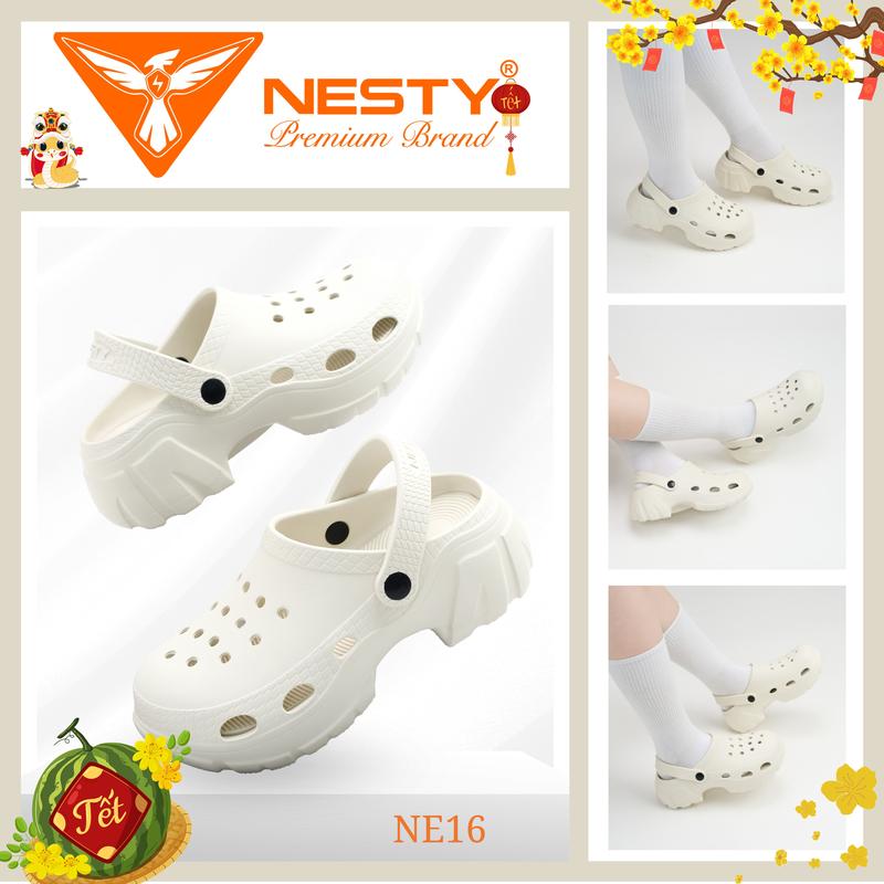 (XẢ KHO KHÔNG ĐỔI TRẢ , KHÔNG TẶNG CHARM) Dép sục NESTY đế cao chất liệu EVA bền nhẹ và êm ái mã NE16