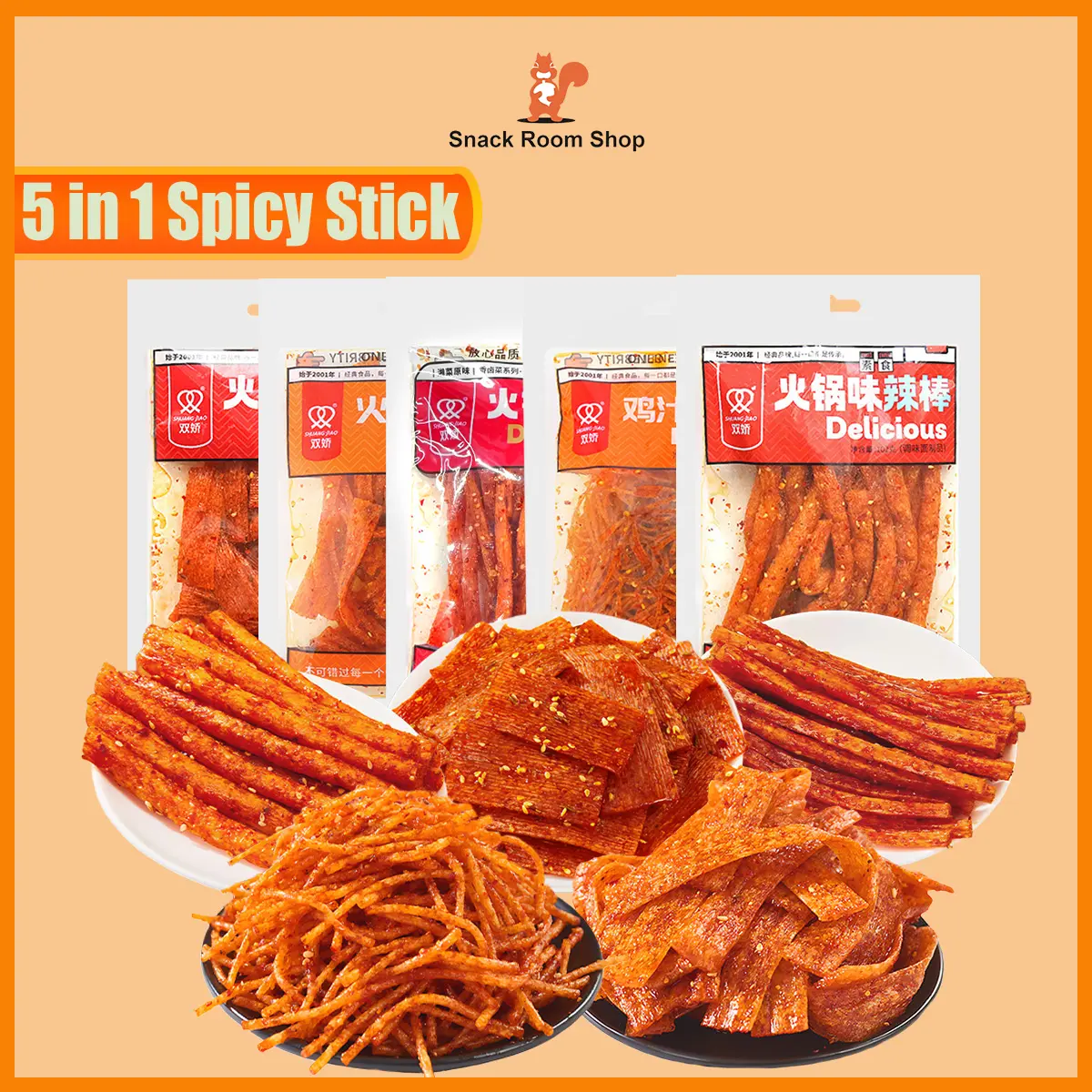 Buy 1 Take 2 Latiao Spicy Strips Snack Chinese Snacks Foods Mala Spicy Snack Camping Food Casual Spicy Dried Tofu Snack
