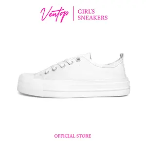 VENTOP Sepatu Sneakers Anak Perempuan Casual Full White