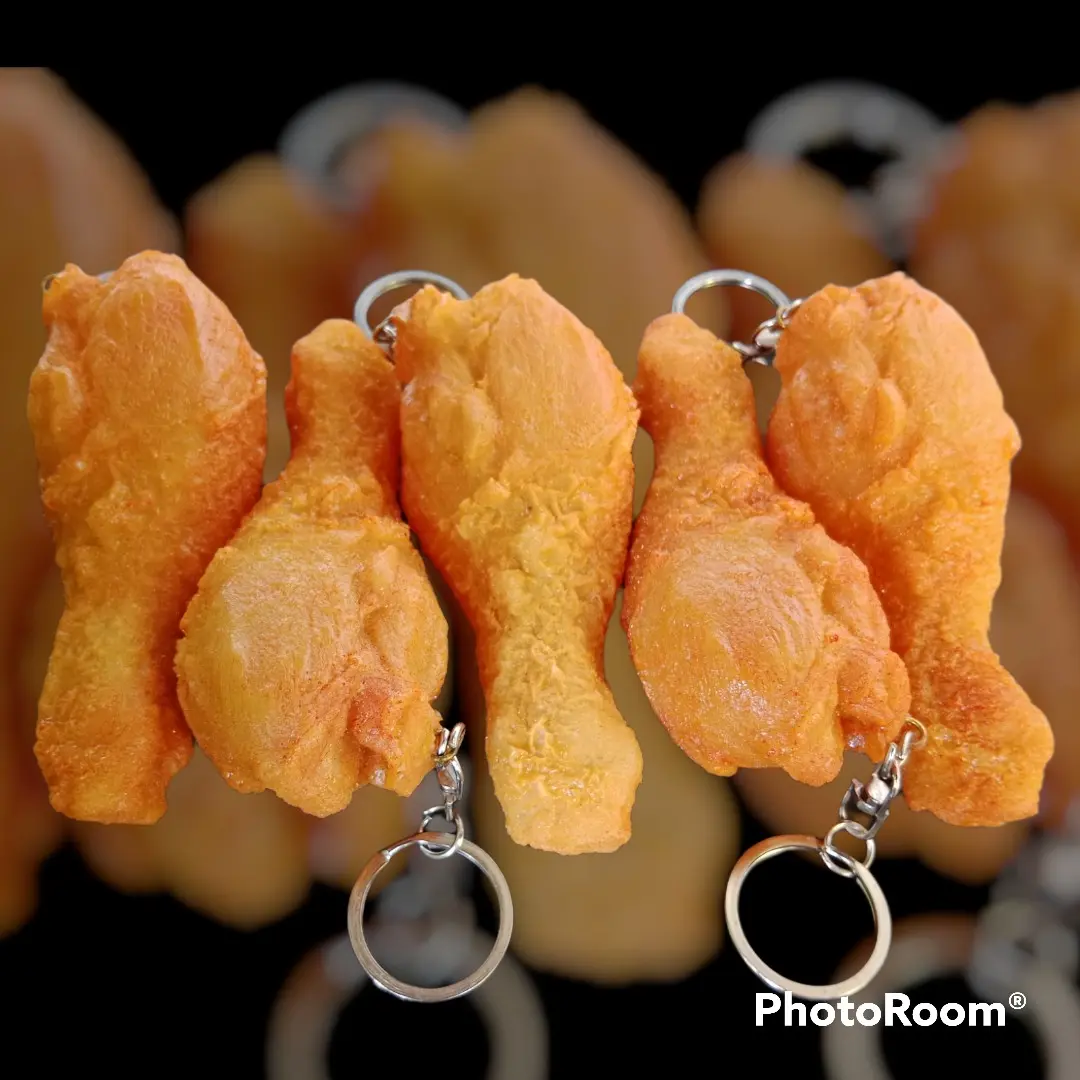 Gantungan Kunci Paha Ayam Goreng Besar Rantai Resin Key Chains - Koleksi Unik dan Menarik Keychain
