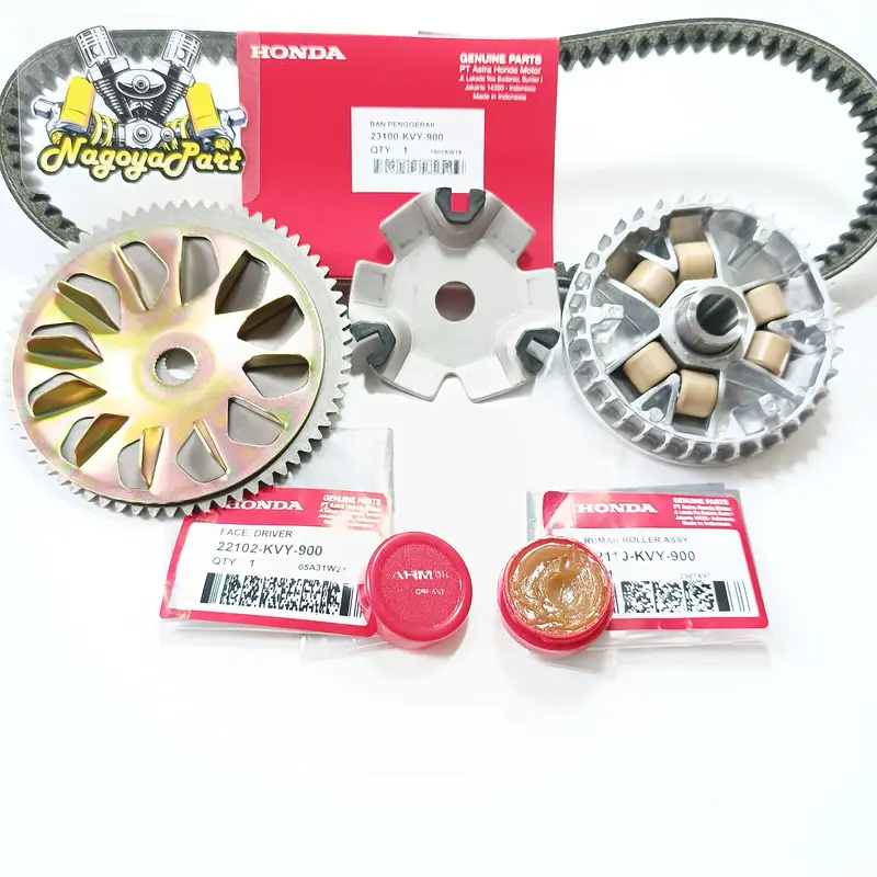 Paket Cvt Van Belt + Rumah Roller Assy Set + Kipas Roller Beat Karbu Scoopy Karbu Spacy Karbu KVY Motor 6