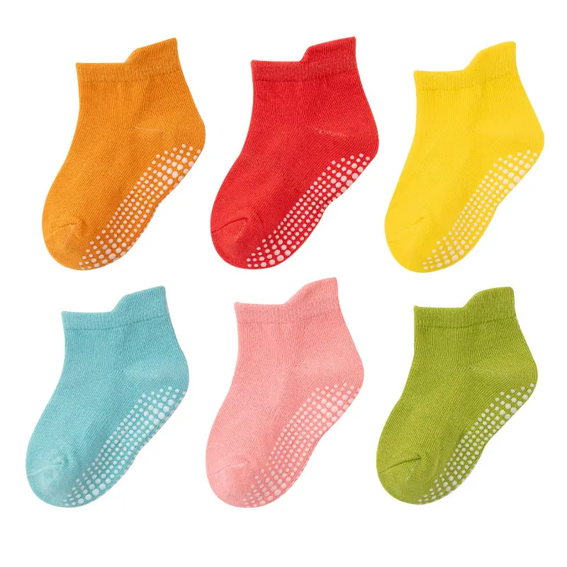 Kids socks spring summer baby socks boys cotton boat socks non slip carpet socks