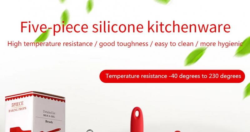 Product Introduction of Bộ Dụng Cụ Nấu Ăn Bằng Silicon, S9, 5 Cái / Bộ, Bao Gồm Bộ Đồ Dùng Nhà Bếp, Máy Đánh Trứng, Thìa, Bàn Chải Dầu, Máy Đánh Trứng Cầm Tay, Đồ Dùng Nhà Bếp, Đi Kèm Với Hộp 23