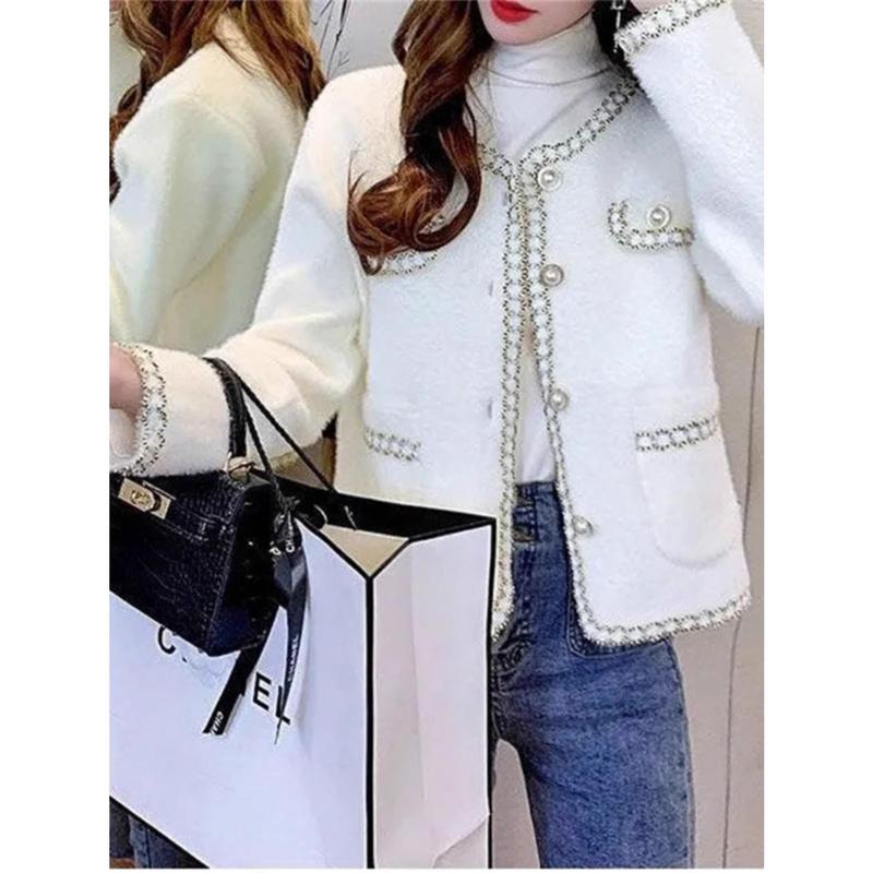 Áo Khoác Len Lông Chồn Cashmere, Áo Cardigan Len Ngắn Cho Nữ, Nhỏ Thanh Lịch Và Phong Cách, Thích Hợp Cho Mùa Xuân Và Mùa Thu, Thời Trang Nhật Bản Và Hàn Quốc, Thời Trang, Năm 2025 8