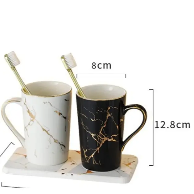 Bakindo Nordic Coffee Glass Mug Gelas Kopi Teh Keramik Marble Pattern Marble Mug Gift Box Gelas Marble Tutup Hampers Glass Marble 3