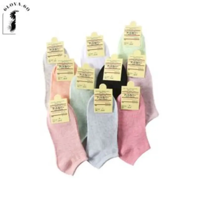 Clova KK224 Kaos Kaki Pendek Wanita Motif Polos Simple Semata Kaki Ankle Bahan Spandex Korea Murah Panjang Bunga 0