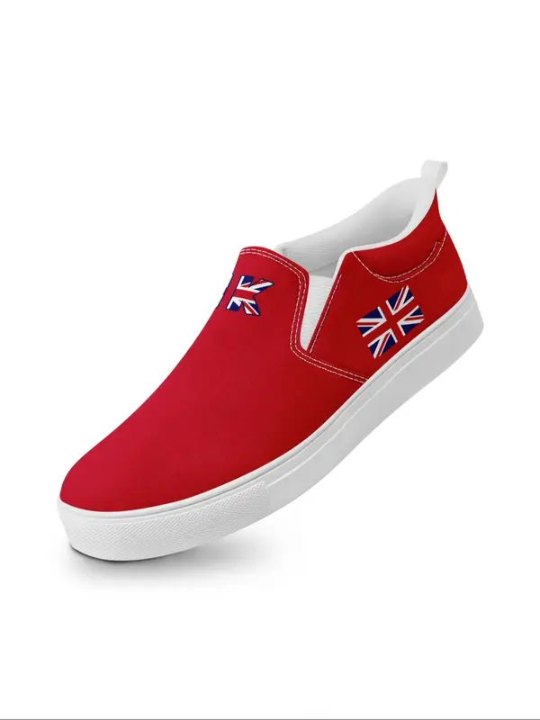 Men's Random Flag Print Slip on Sneakers, Casual Comfortable Breathable Sports Running Shoes, Lightweight Easy Fit Everyday Comfort Shoes, Trainer 1