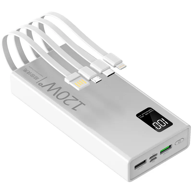 [ Hàng chính hãng]Pin sạc dự phòng cao cấp 100000mah, Tích Hợp 4 Dây Sạc , Sạc Siêu Nhanh,  Pin Dự Phòng Sạc Nhanh sac pin đa năng dung lượng lớn, pin dự phòng dương, cục sạc dự phòng 50000mah/100000mah 3