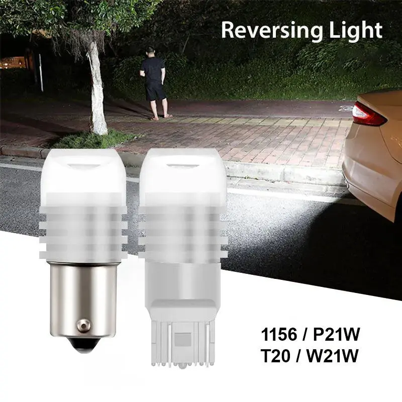 1PC 1156 150° 180° T20 P21W W21W Car LED Reverse Bulb 3LED White