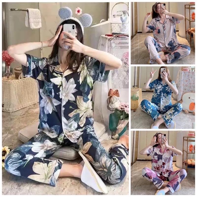 Pyjamas Set Perempuan Lengan Pendek Baju Tidur Wanita Pyjama - TikTok ...