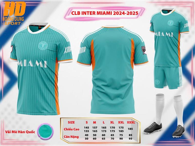 Bộ Đồ Thể Thao Inter MIAMI Xanh Mới 2025 [Có in Tên Số Theo Yêu Cầu] sân nhà MỚI - vãi MÈ HD - Áo Xanh/Quần xanh 2025 - NOBI SPORT - Áo Bóng Đá/Đồ Đá Banh - Nam Nữ Unisex - Thoáng Mát Unisex (2025) TRANG PHỤC TOP SPORT Thun Áo Thun