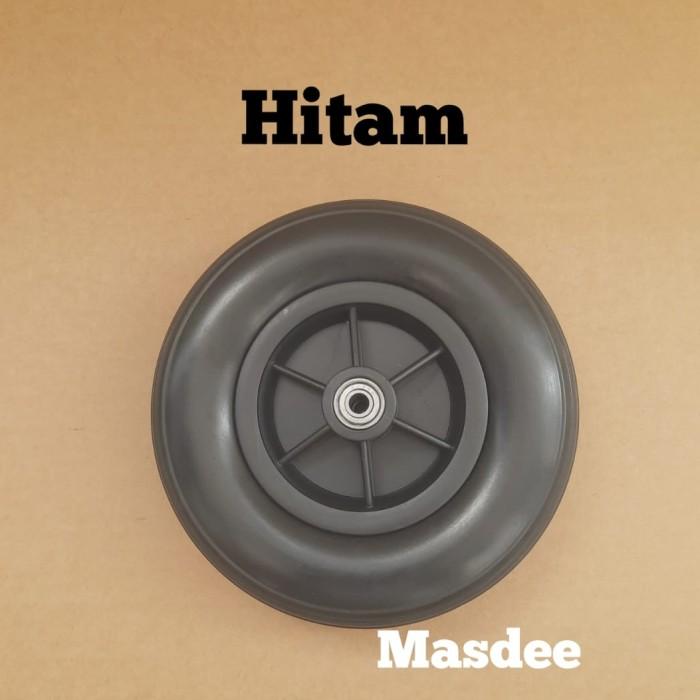 Roda depan kursi roda uk 8 inci jumbo / 200 × 50,sparepart kursi roda - Hitam [CM] 4
