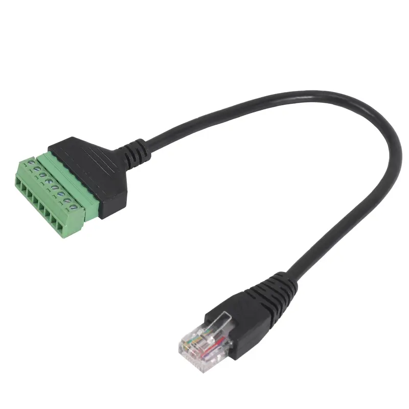 Đầu Nối Đầu Cuối Vít RJ45, Cáp Nối Dài Đầu Đực RJ45 8 Chân, Dây Dẫn Cho Bộ Mở Rộng Ethernet Cat5 / 6 / 7, AV, CCTV, DVR 8