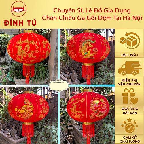 Đèn Lồng Vải Treo Tết Lễ Hội Size 60cm/80cm/100cm