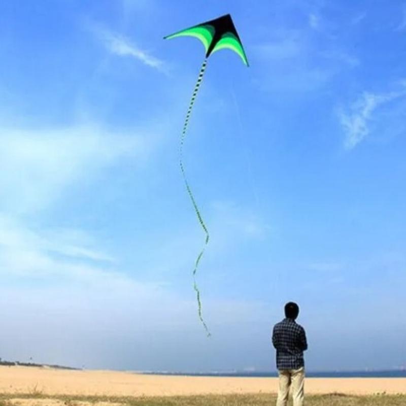 Product Introduction of New Easy Fly 1.6m Large Delta Kite with 100M Kite Line Long Tail Rainbow Kite Ripstop Children Outdoor Toys Kites Family Trips 19