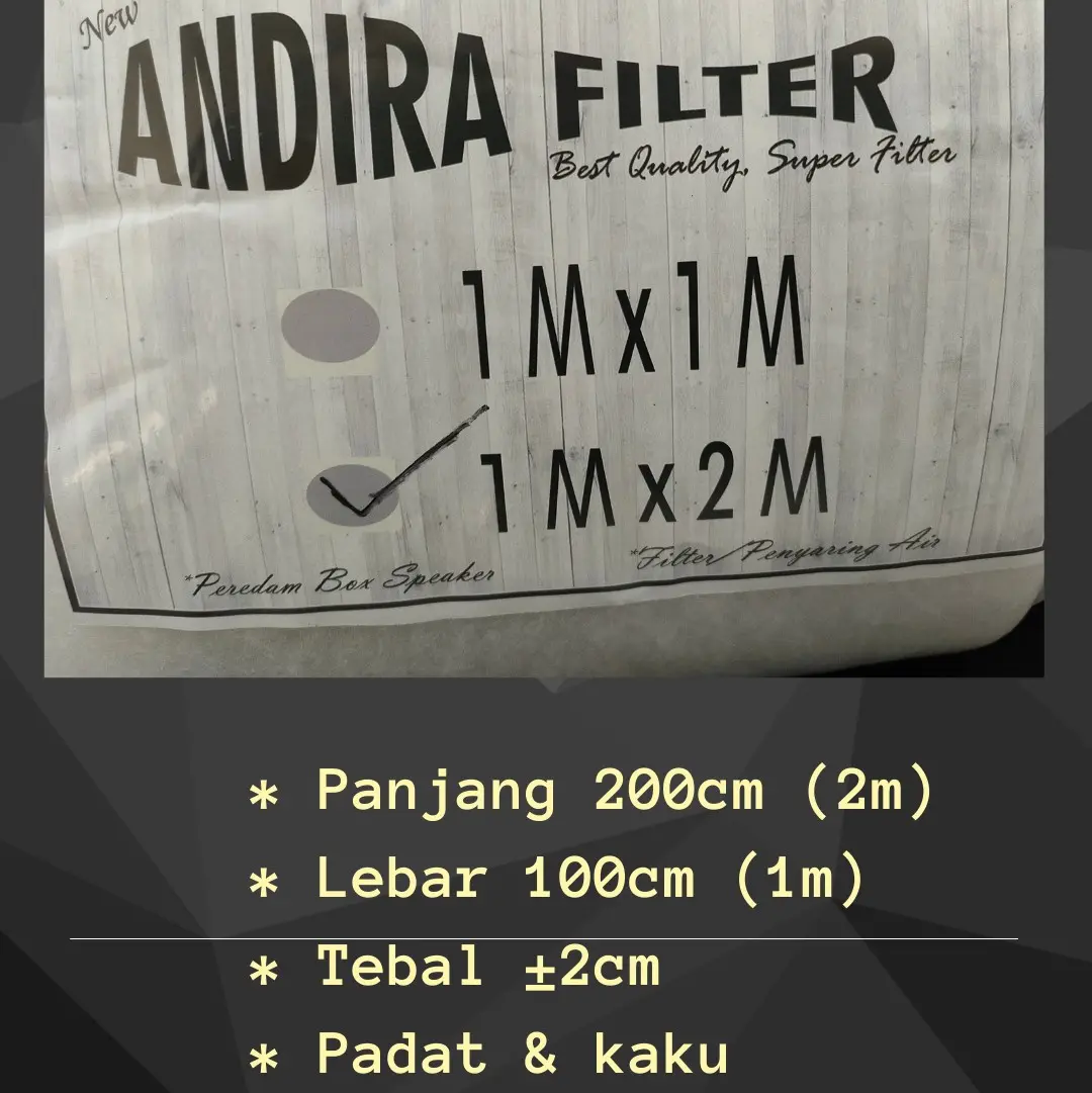 Peredam Box Speaker dan filter Kolam 1x2M Putih Accessories