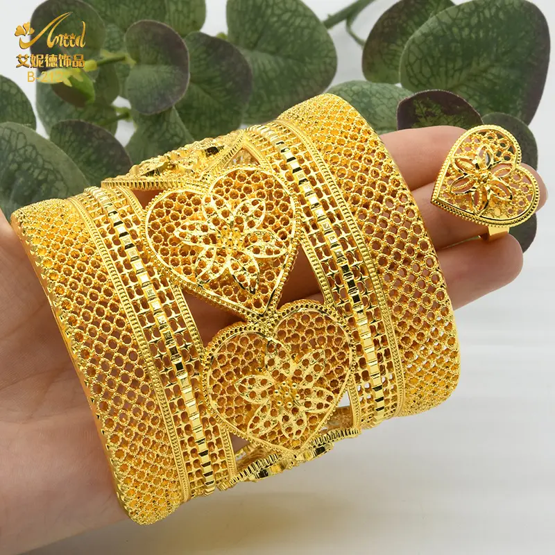 Nhẫn Vòng Tay Cưới Cô Dâu, Mạ Vàng 24K, Trang Trí Nhẫn Vòng Tay Lớn, Thích Hợp Cho Nữ Trung Đông Và Nữ Ban Nhạc, Làm Bằng Vàng Phù Sa 6