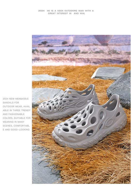Product Introduction of New Summer Men Sports Sandals Fashion Outdoor Non Slip Soft Breathable Casual Beach Shoes Trend Light and Comfortable Slippers 8