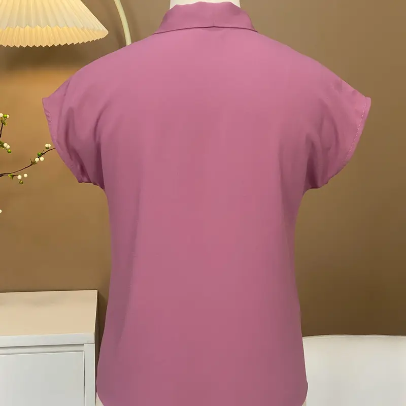 SƠ MI TAY LIỀN CỔ NƠ- 05 Màu Đen/Hồng cam/Hồng dâu đậm/Kem/Trắng-Size S/M/L/XL-Vải voan cát Hàn Quốc-Sơ mi đẹp 8