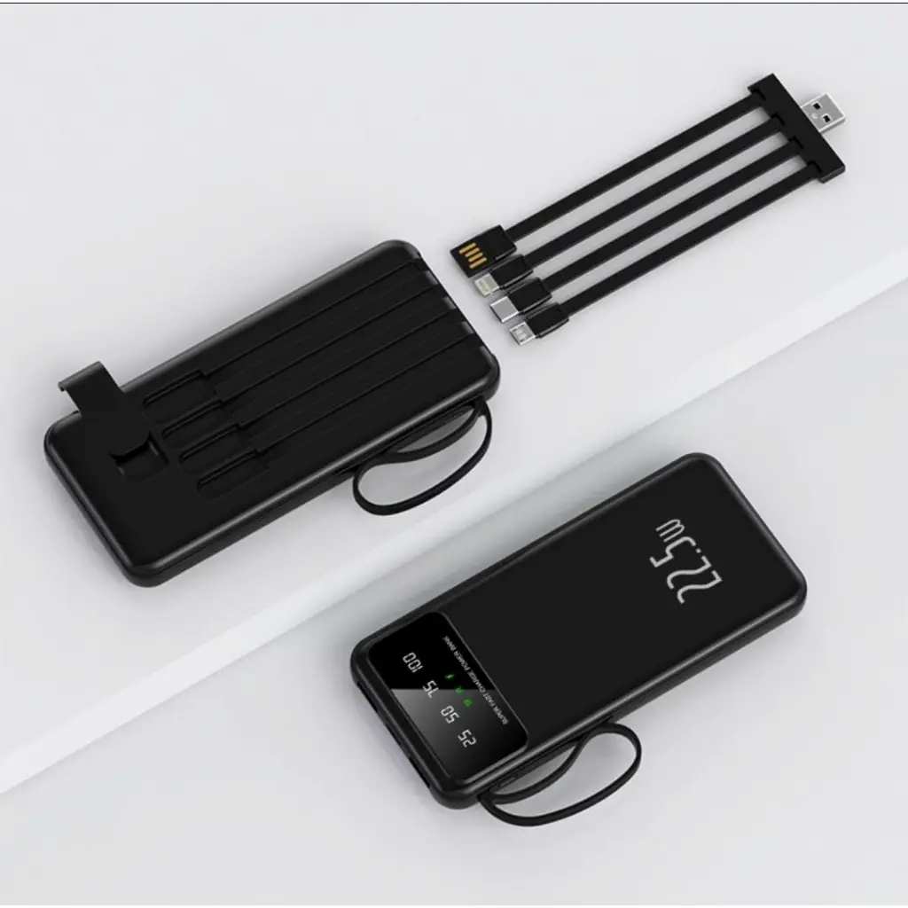 Powerbank 20000mah Fast Charging Kabel Multi Charge with Holder