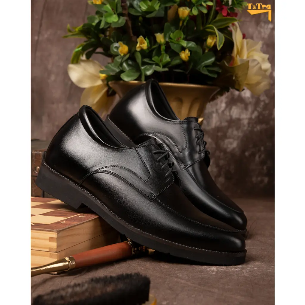 [ 6CM ] Giày Đế Cao Nam T&TRA S1100 Đen - Nhẹ Như Dép