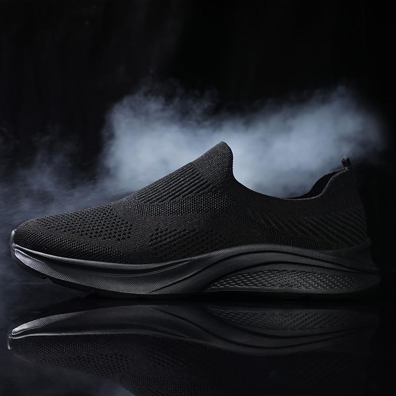 Product Introduction of Men's Breathable Woven Knit Slip-On Sneakers: Stylish & Comfy for Everyday Wear, Non-Slip Sole for All Seasons 20