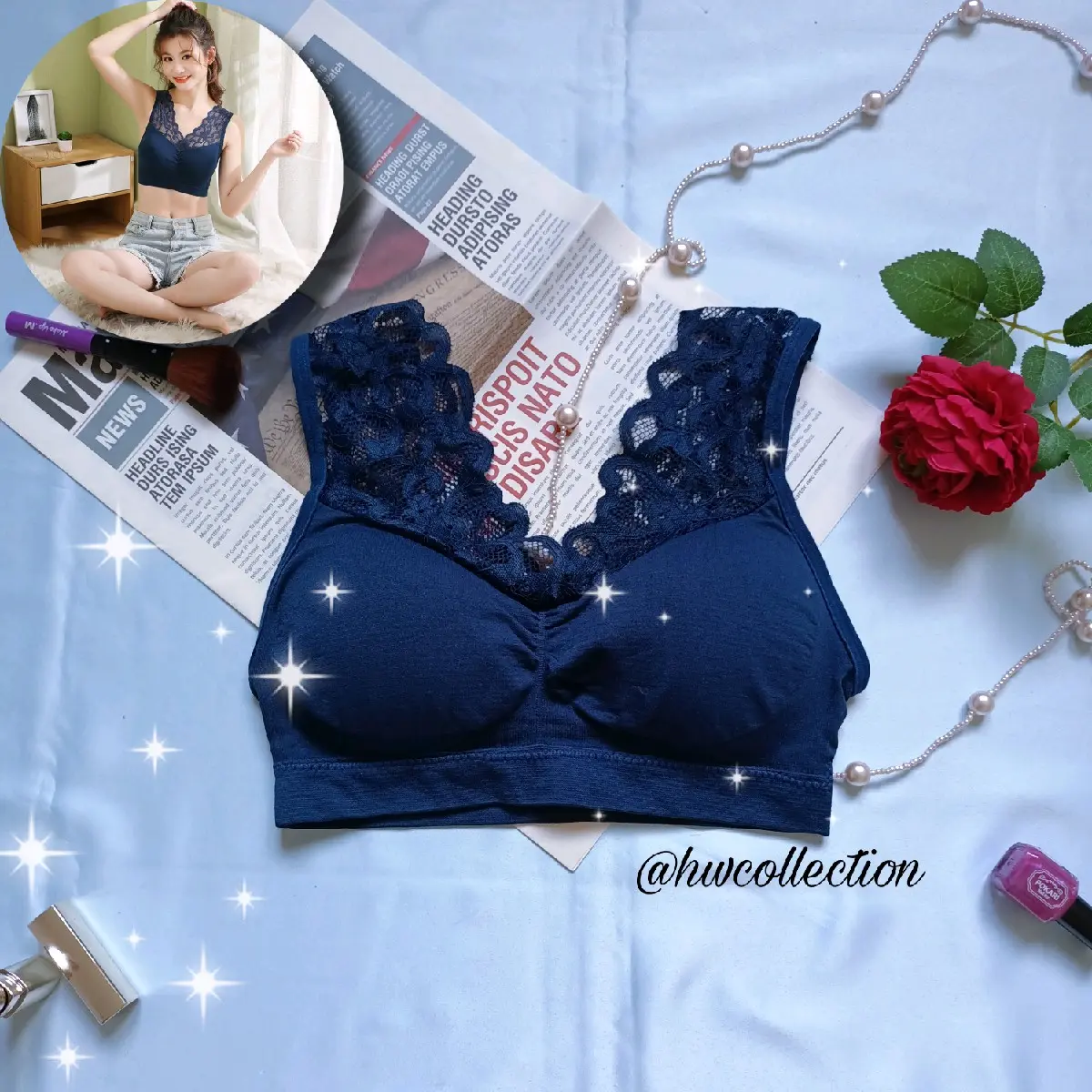 Bralette Renda Tanpa Kawat