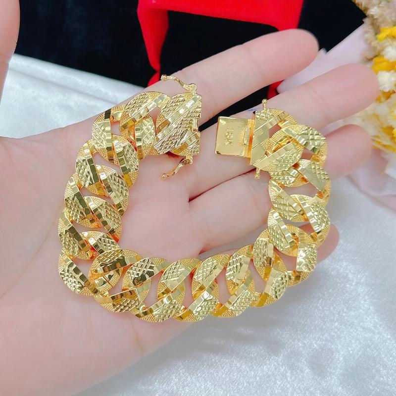 Lắc tay xích lật nam nữ khoá hộp dập 18k cao cấp dây chuyền  xoắn