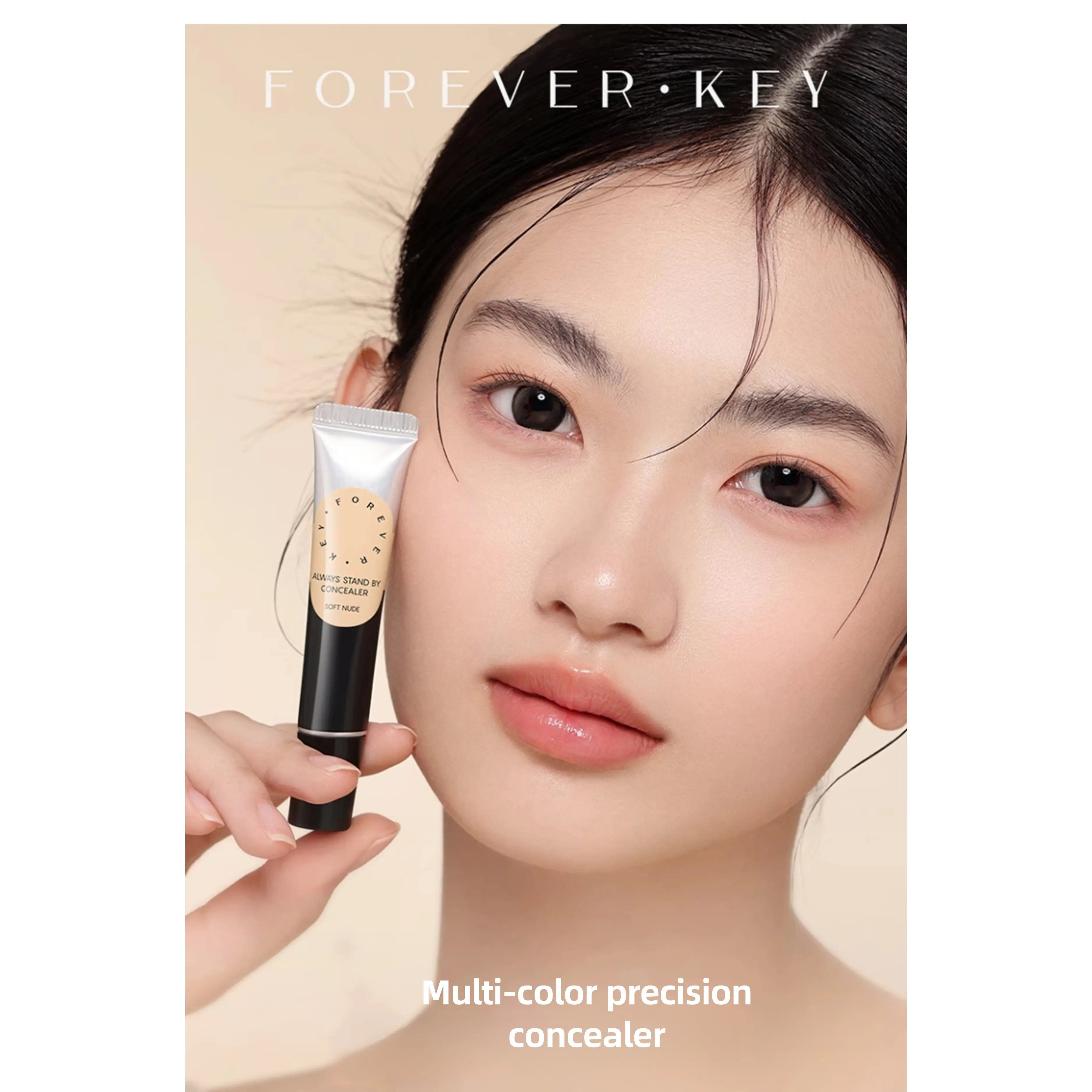 foreverkey concealer does not stick to the powder to cover acne marks, spots, dark circles, acne marks, and modify skin tone concealer