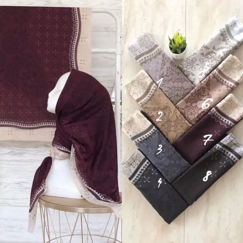 Hijab Segiempat Voal Motif Premium Rose Series / Segi Empat Voal Motif Sublime Terbaru