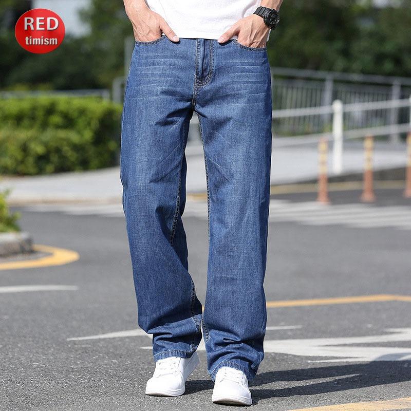 Quần Jeans Nam Ống Rộng Trẻ Trung Năng Động Quần Bò Nam Big Size Cotton Trung Niên Cho Bố 3 màu Cơ Bản Menswear Ong Có Túi Loang Pants