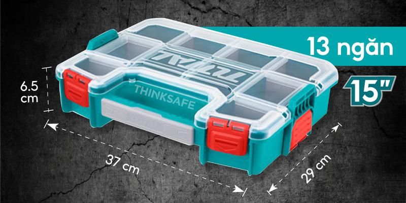 Product Introduction of Hộp nhựa đựng linh kiện TOTAL 12 inch - 15 inch chất liệu nhựa PP, vách ngăn tháo rời, các hộp xếp chồng được lên nhau 15