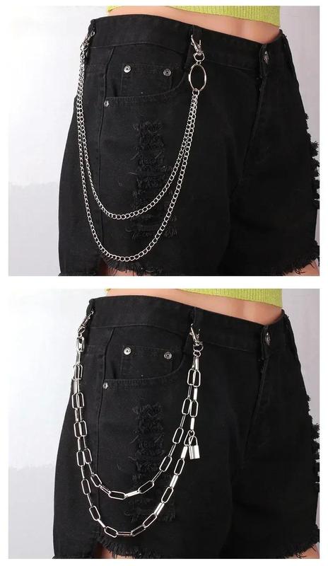 Product Introduction of Punk Rock Layered Chain Belts Metal Keychains for Men Women Waist Key Wallet Jeans Hip-hop Pants Belt Chains Clothes Accessories 3