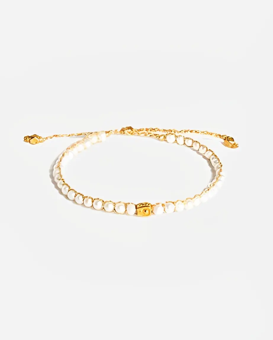 Pearl Round Gold | Bracelet for Women Aesthetic Samapura