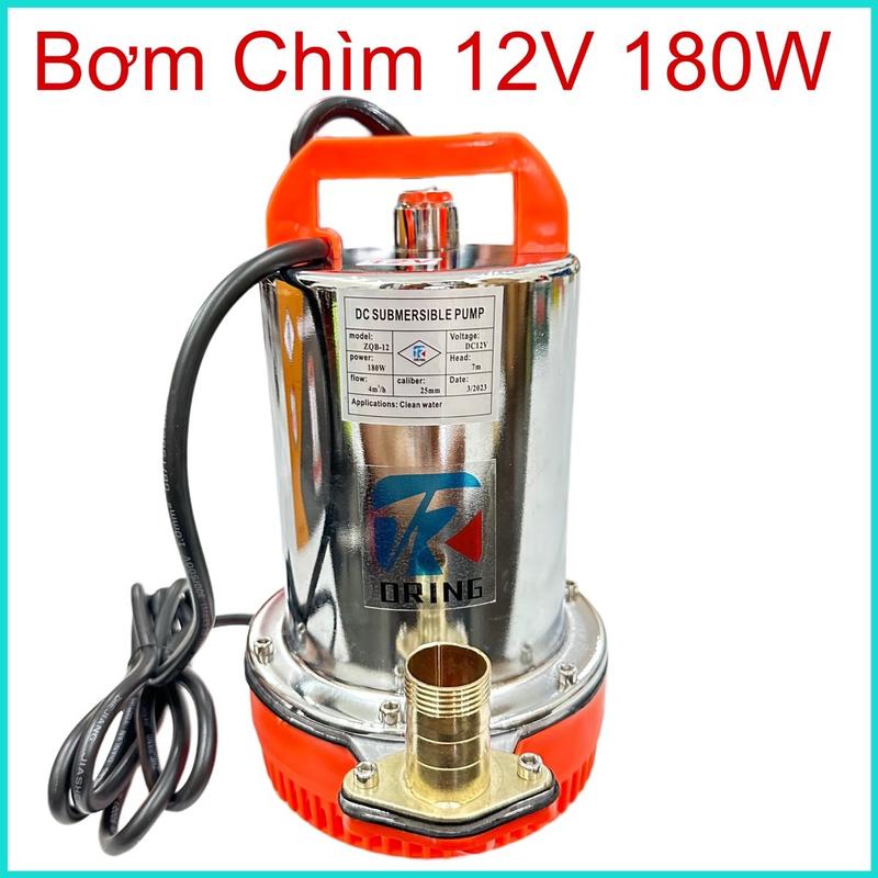 Bơm chìm 12V công suất 180W, Bơm chìm bơm nước sạch, bơm nước trên ghe tàu