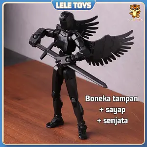 Lele Toys 14CM Manekin Model Cetak 3D Dummy 13 Action Figure Joint Movable Action Figurines Lucky 13 Articulated action 3D Dekompresi Figur Aksi Multi-Artikulasi Prajurit yang Disesuaikan dengan Robot Praktis
