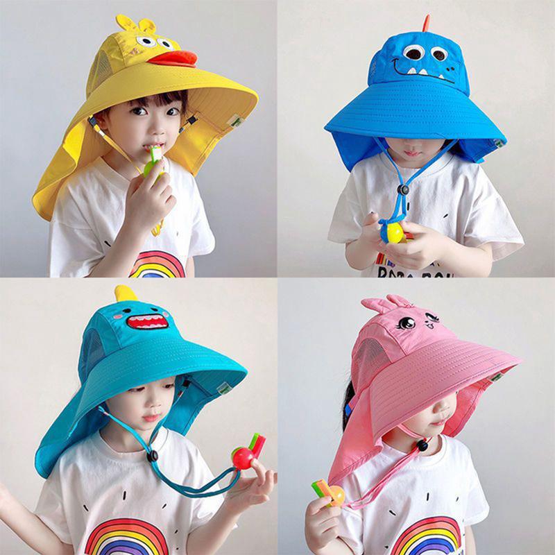 Product Introduction of Mũ Bucket Cho Em Bé Mùa Hè, Mũ Chống Nắng Đi Biển, Thoáng Khí, Thiết Kế Hoạt Hình, Mũ Ngư Dân Cho Trẻ Em, Che Tai Cổ Ngoài Trời, Chống Tia UV, Thích Hợp Cho Trẻ Em, Mũ Đi Biển 24