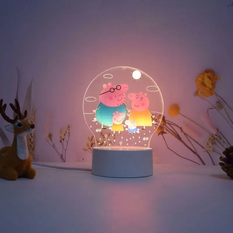 Peppa Pig Peripheral George Creative Small Night Lamp Birthday Gift for Boys and Girls Girlfriends Couple Standee Toy
