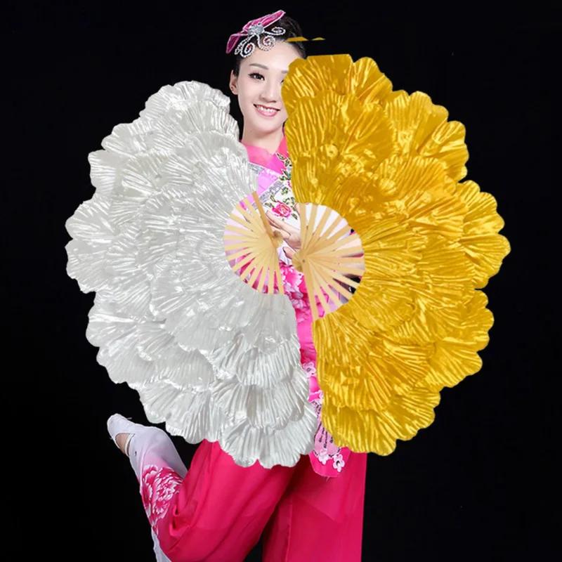 Quạt Nhảy Tay, Phong Cách Trung Quốc Thực Dụng Cánh Hoa Mẫu Đơn, Khung Tre, Nhiều Lớp, Quạt Biểu Diễn Yangko, Cỡ Lớn, Quạt Gấp Hoa, Thích Hợp Cho Lễ Kỷ Niệm Lễ Hội 1