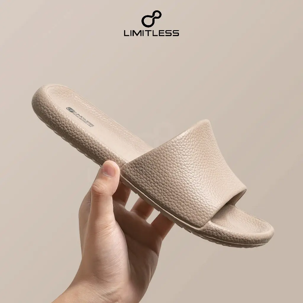 LIMITLESS Sandal JOLIE Kekinian Ringan Anti Slip Kasual Cowok Nyaman Dipakai Terbaru 2024 Size 40-44 ( Shoes Pria ) Sendal Selop Sendal Selop Black