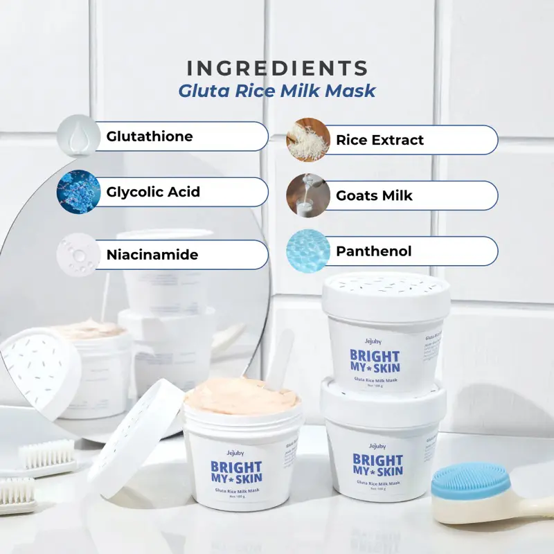 JEJUBY Gluta Rice Milk Mask 2in1 Body Bleaching & Sleeping Body Mask 3