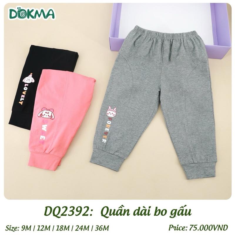 DOKMA - Quần dài bo ống vải cotton cho bé trai 7