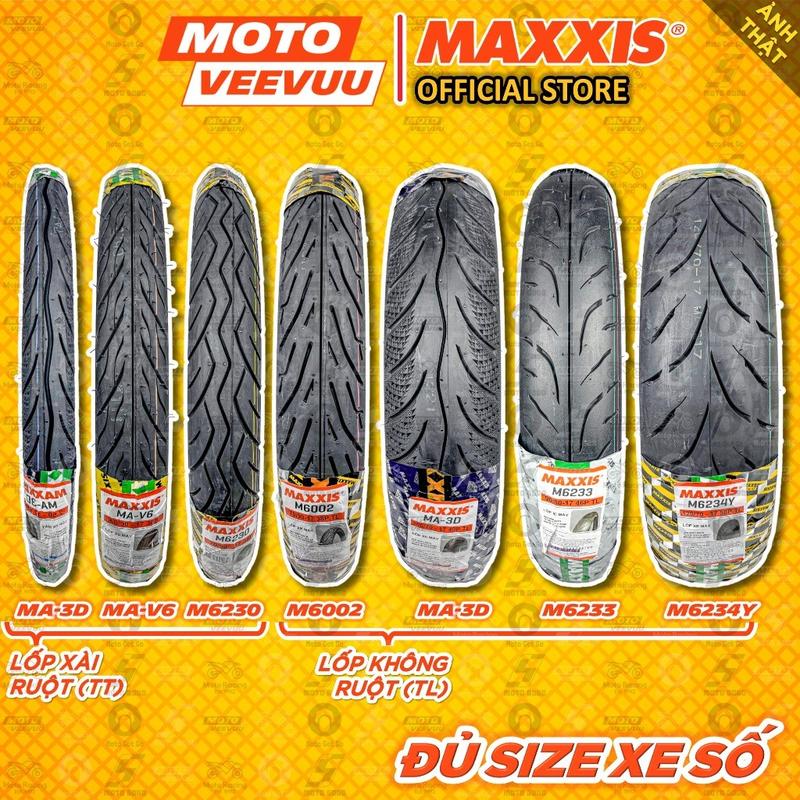   MTVV  Vỏ lốp xe máy MAXXIS đủ size xe số kim cương xương cá 3D V6 6230 6002 70 80 90 100 110 120 130 140 17 14<END> 