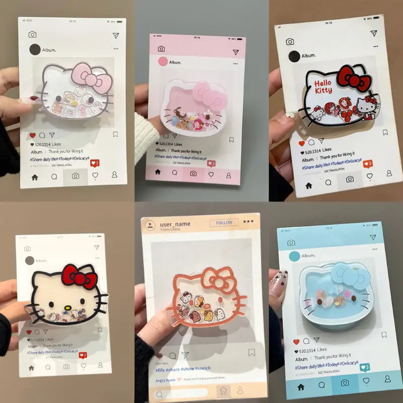 Ốp Điện Thoại Túi Khí Âm Nhạc Đu Đưa, Thiết Kế Cây Thông Noel Kitty Dễ Thương, Có Giá Đỡ Và Keo, Co Giãn Hoạt Hình, Cầm Tay Và Có Thể Chảy 8
