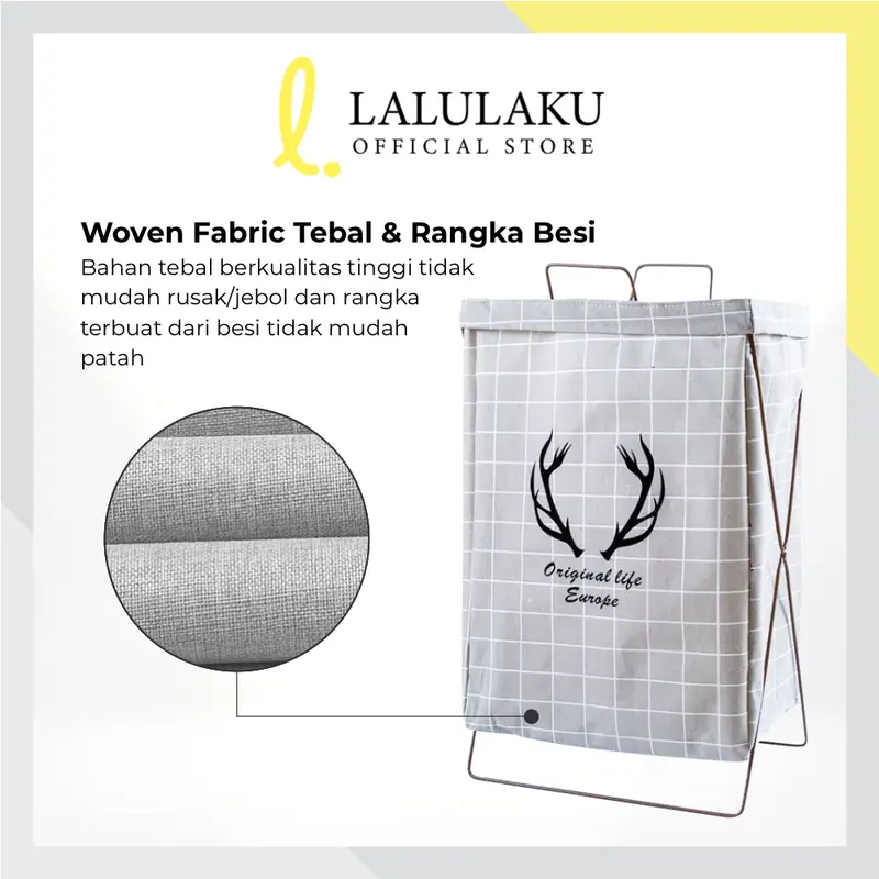 Lalulaku Keranjang Baju 702 Laundry Basket Keranjang Cucian Baju Kotor 4