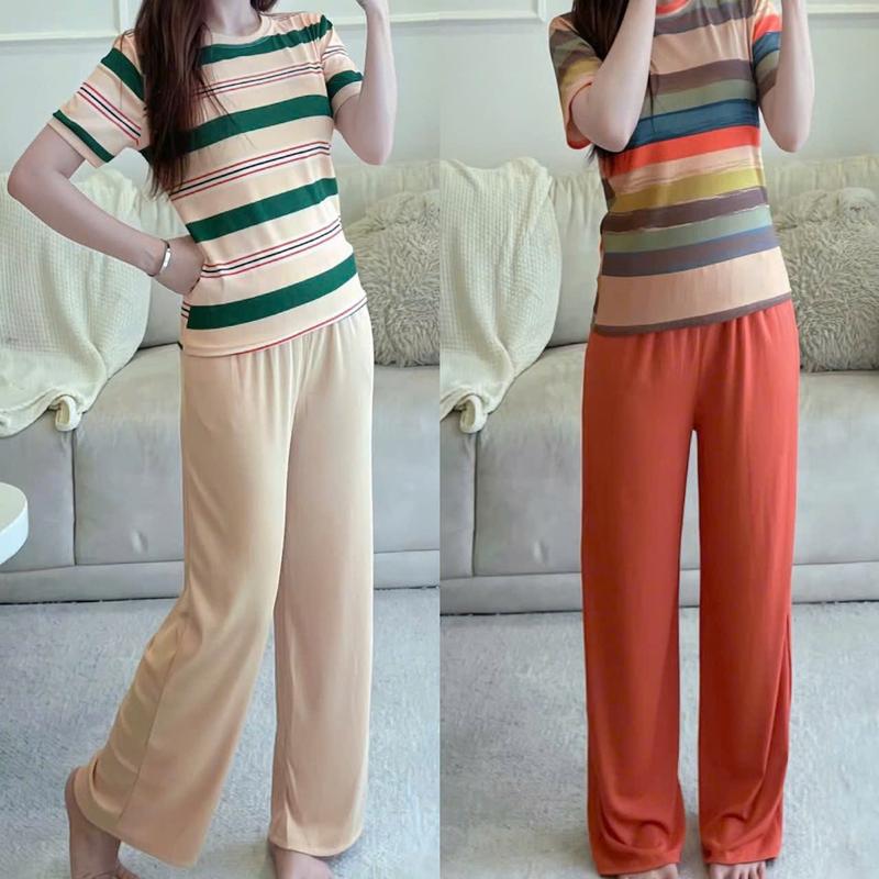 SET BỘ ỐNG SUÔNG CHẤT THUN GÂN TĂM LANH SIZE 45-75KG Nữ Women Áo Top Voi