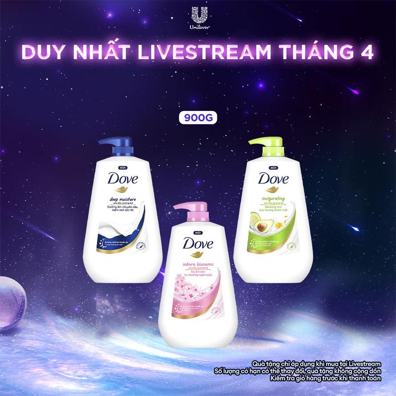 [FS] Sữa Tắm Dưỡng Da Dove Deep Moisture Hỗ Trợ Dưỡng Ẩm Chuyên Sâu Với Dưỡng Chất Lợi Khuẩn - An Toàn Cho Mọi Loại Da 900g [3]