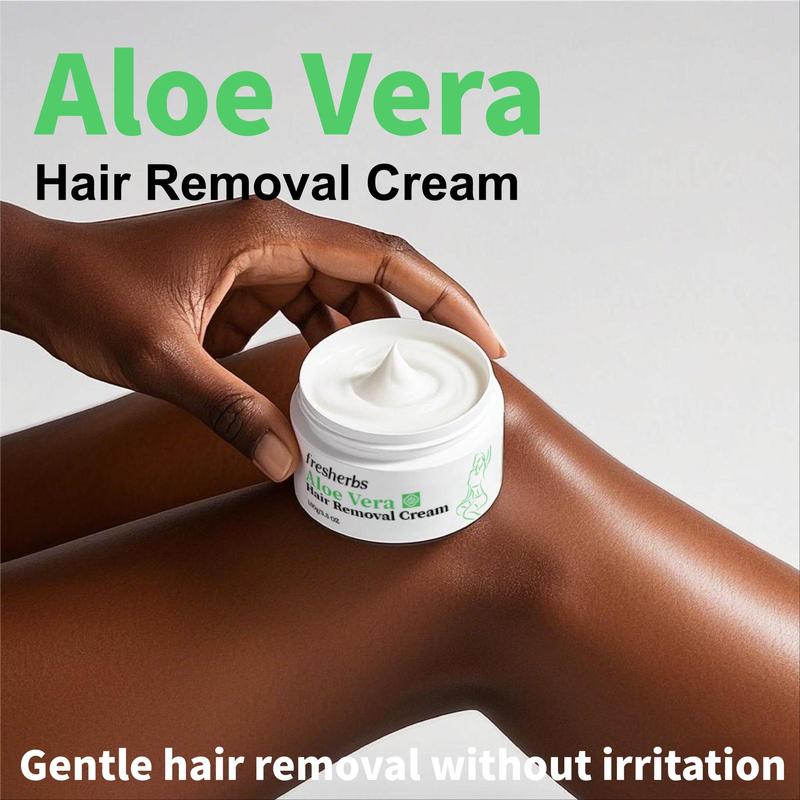 Aloe Vera Hair Removal Cream, Gentle Hair Removal Balm for Underarms, Chest, Legs, Arms and Body, Moisturizing Formula for Both Men and Women, Wax 2