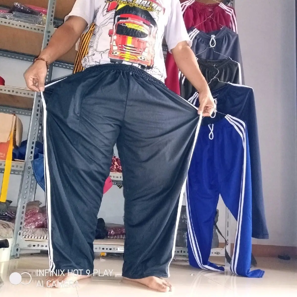 PAKET 5 PCS CELANA TRAINING TOP SUPER JUMBO olahraga sport Pria